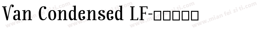 Van Condensed LF字体转换